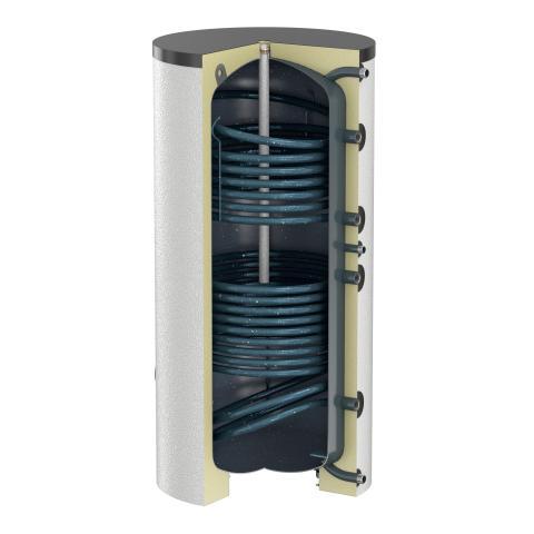 Flamco Standspeicher Flamcoextherm Duo Solar 300 L, d:660, weiss emailliert 18431