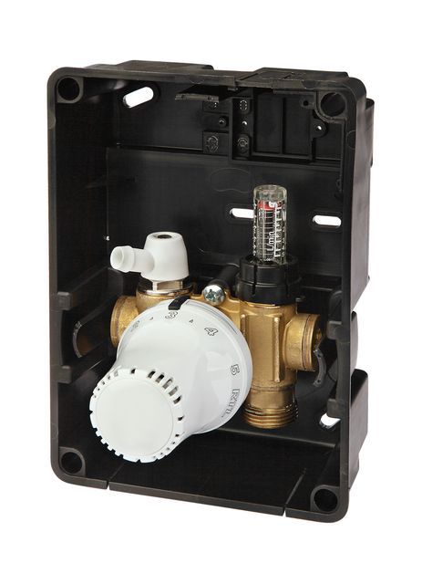 Flamco Regelbox RTL-A Exclusiv RTL-Kopf a. G3/4a Eurok. MS, Kst. Bl. weiss F11829 Flamco Regelbox RTL-A Exclusiv RTL-Kopf a. G3/4a Eurok. MS, Kst. Bl. weiss F11829