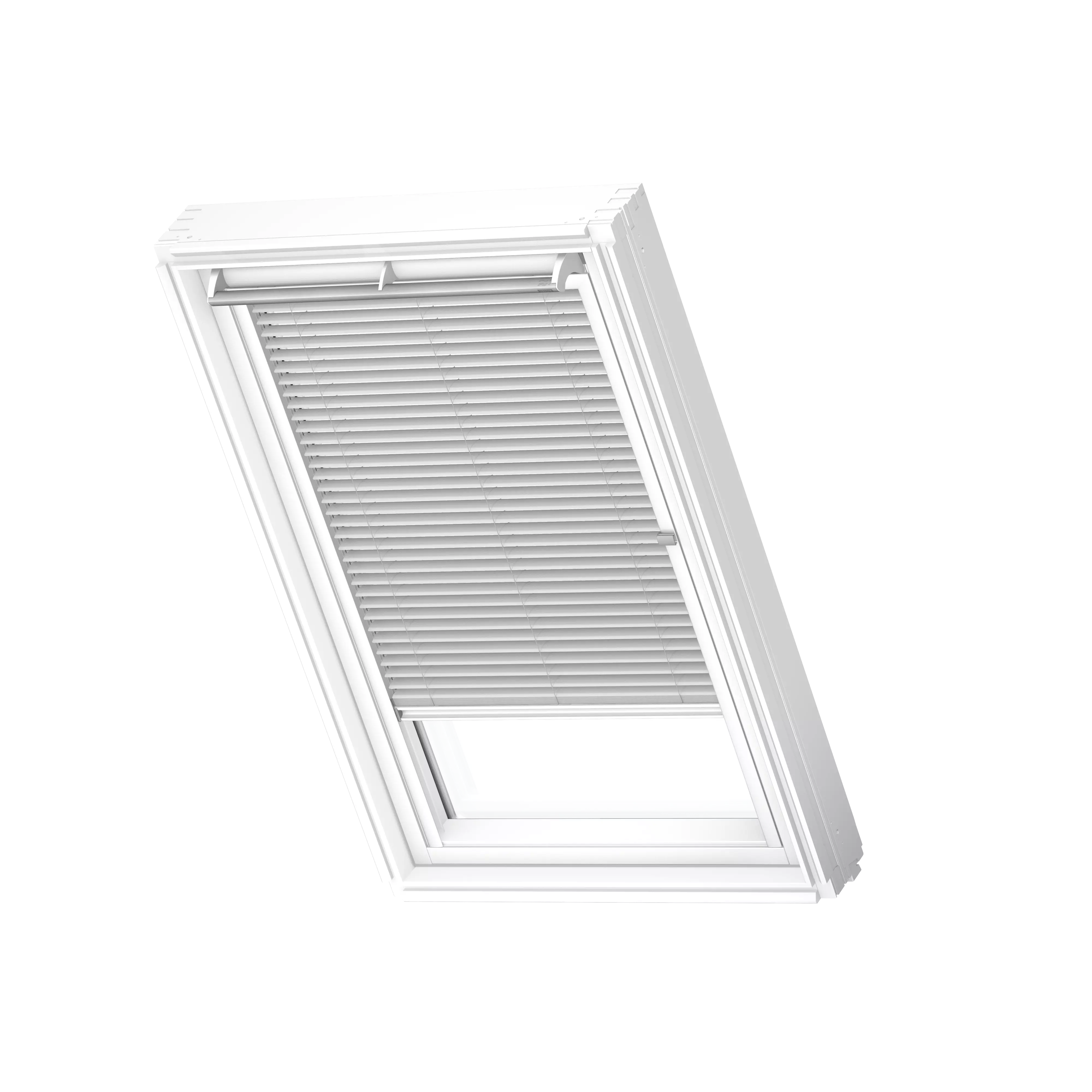 VELUX Jalousie manuell Silber gebuerstet, weisse Schiene, Standard PAL S08 7057SWL VELUX Jalousie manuell Silber gebuerstet, weisse Schiene, Standard PAL S08 7057SWL