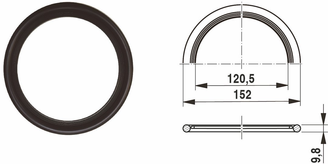 BOSCH Ersatzteil TTNR: 63043454 Dichtring 120x152x10mm everp