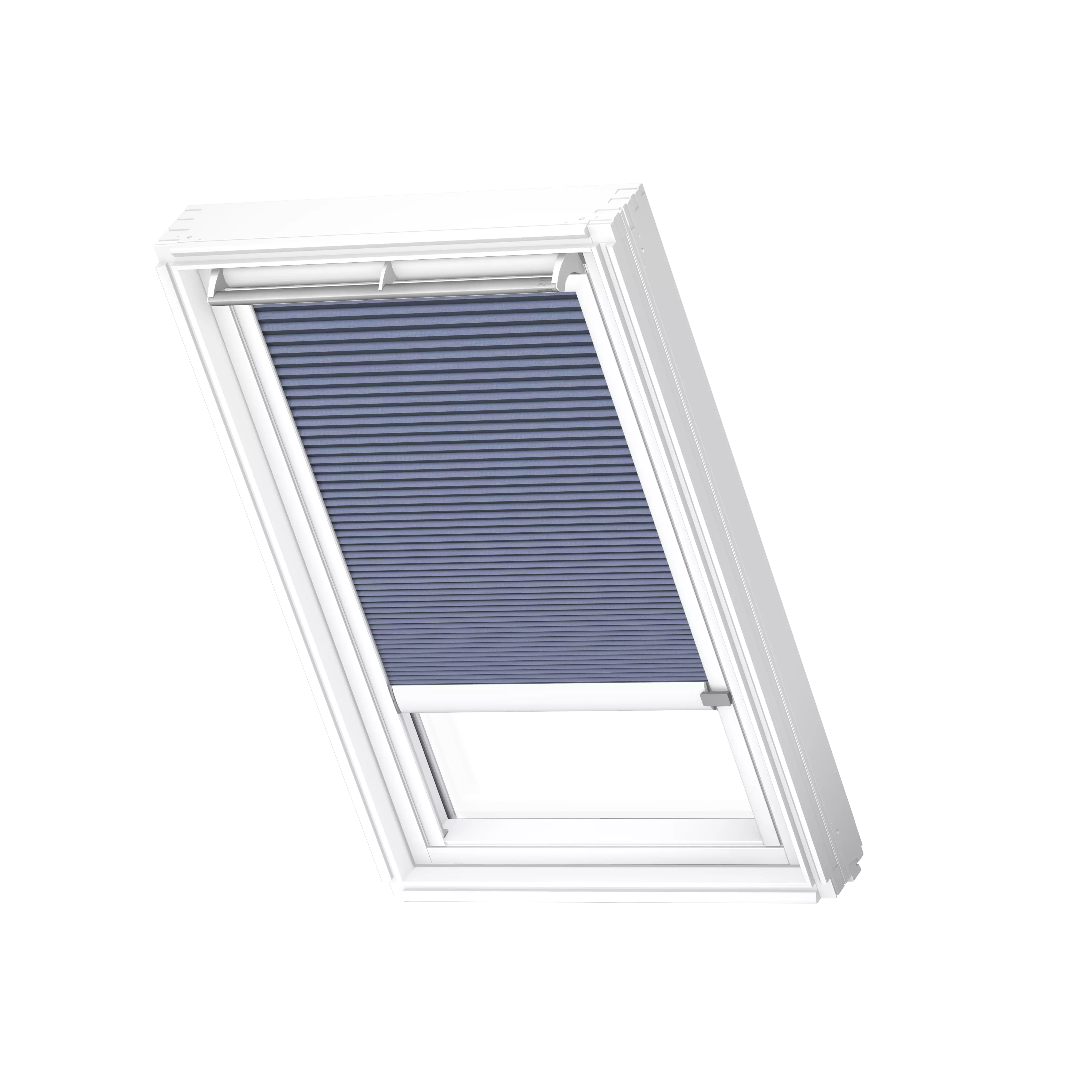 VELUX Wabenplissees solar Nachtblau, weisse Schiene, Standard FSC PK10 1156KWL
