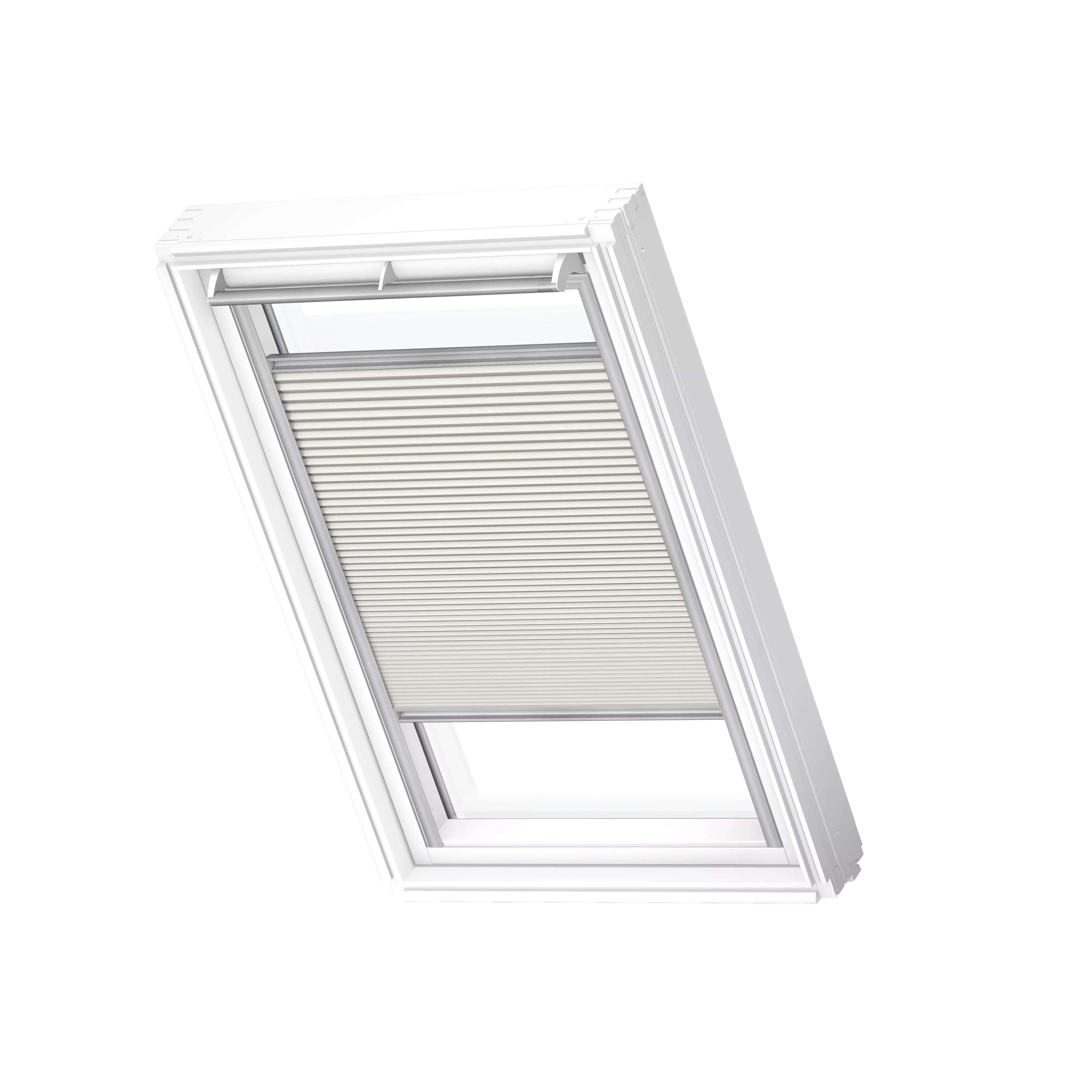 VELUX Wabenplissee Lichtgrau, alu Schiene, Premium FHC F04 1172S