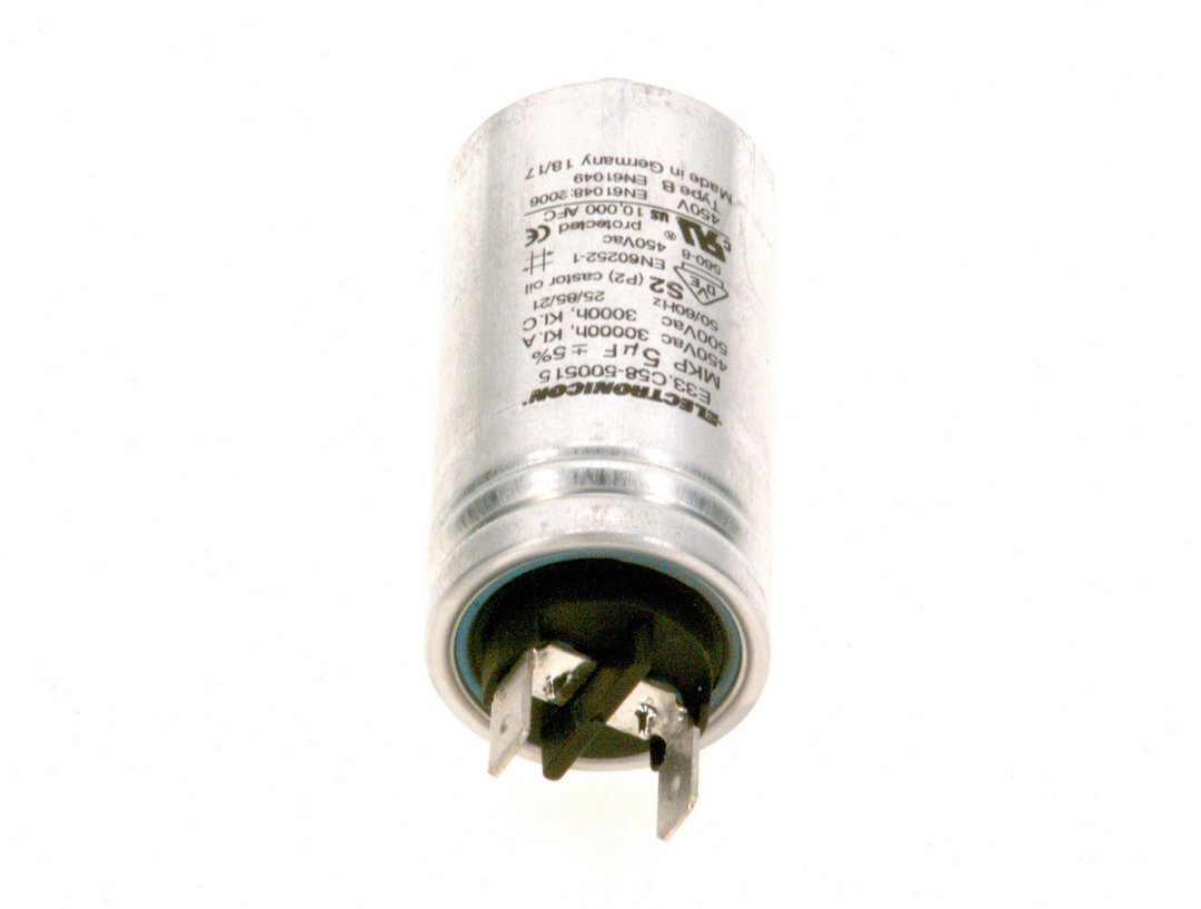 BOSCH Ersatzteil TTNR: 8718584677 Kondensator 5MF400V fuer Motor FHP everp BOSCH Ersatzteil TTNR: 8718584677 Kondensator 5MF400V fuer Motor FHP everp