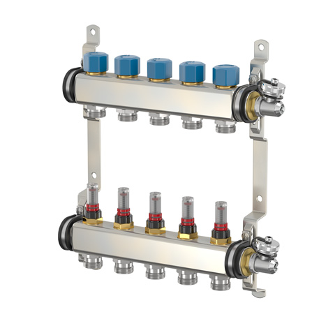 Flamco Heizkreisverteiler m.DurchFlamcoussm.anz. 6 HKS, G1ixG3/4a Eurokonus, Edelstahl F18515 Flamco Heizkreisverteiler m.DurchFlamcoussm.anz. 6 HKS, G1ixG3/4a Eurokonus, Edelstahl F18515