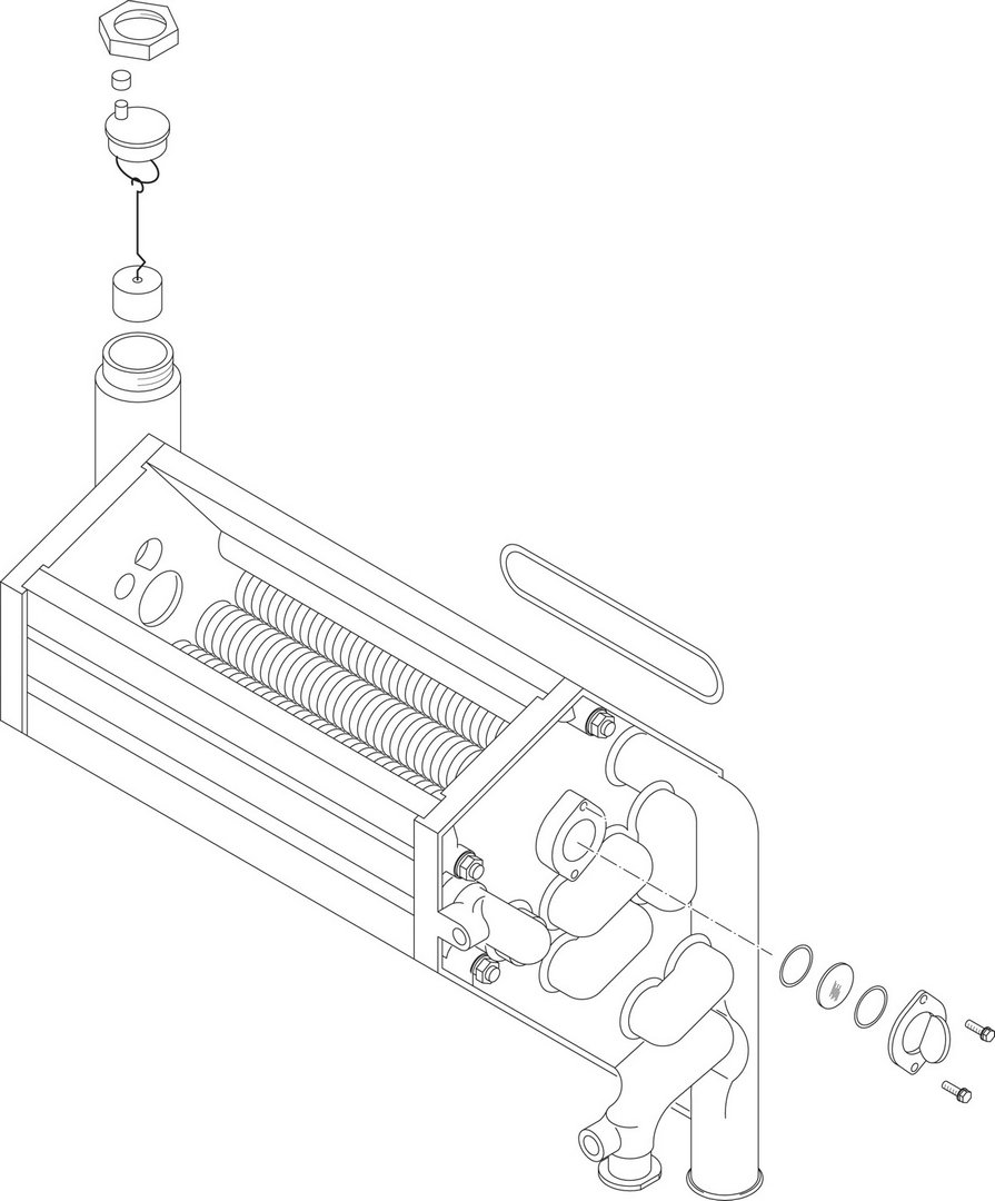 BOSCH Ersatzteil TTNR: 73032 Waermetauscher 43W (mit Dichtung)