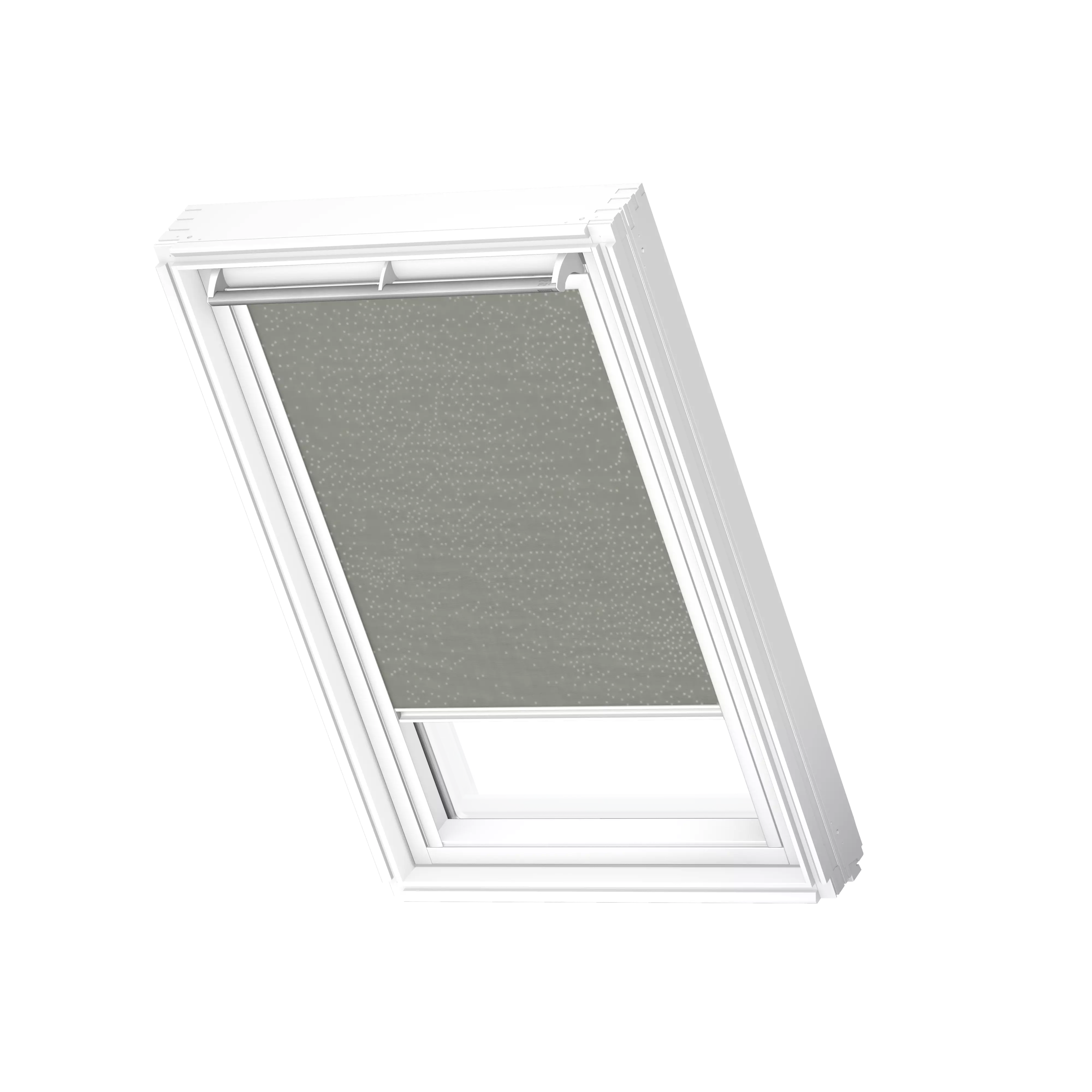 VELUX Rollo manuell Olivebeige gep., weisse Schiene, Premium RFL PK08 4165SWL