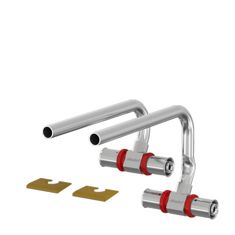 Flamco Sockelleistenanschl. U/F/H/TH-Kontur Rohrende 12mm x Press 20x2mm MS vern. F13483