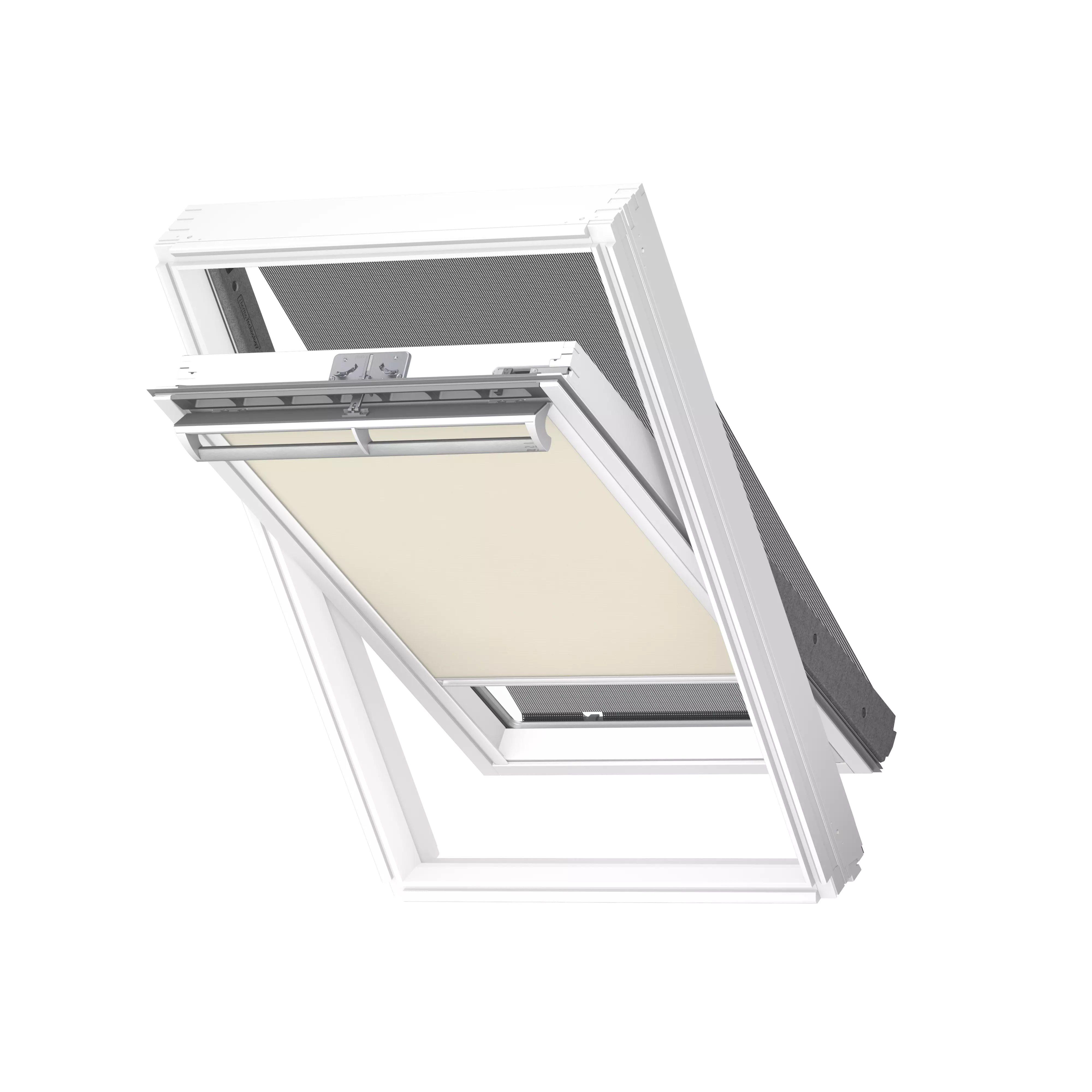 VELUX Vorteils-Set Markise u. Rollo Hellbeige, weisse Schiene, Standard ROF UK08 1086SWL